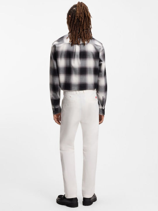 David251d Trousers in Slim Fit White