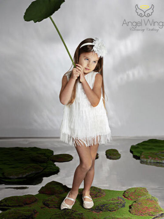 Angel Wings Rochie Albă de Botez