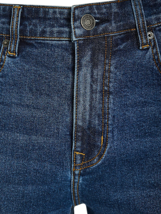 Men's Jeans Pants with Slim Tapered Fit Blue