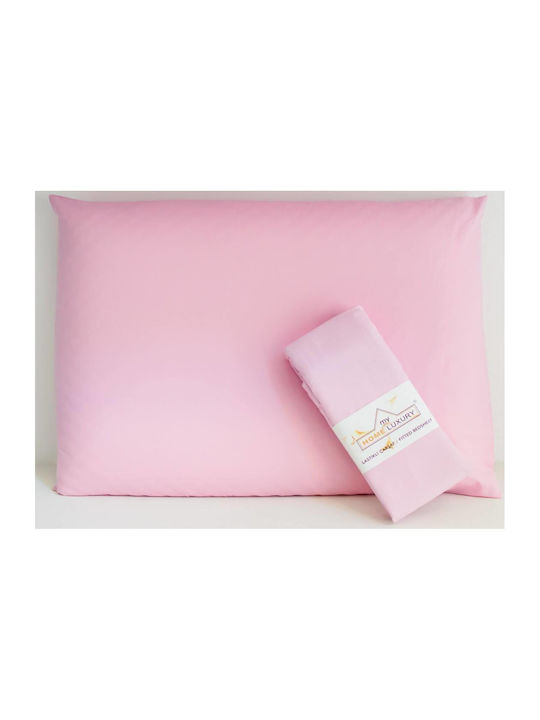 My Home Luxury Sheet Set with 2 Pillowcases Super-Double with Elastic 160x200+25cm. Monochrome Pink 3pcs