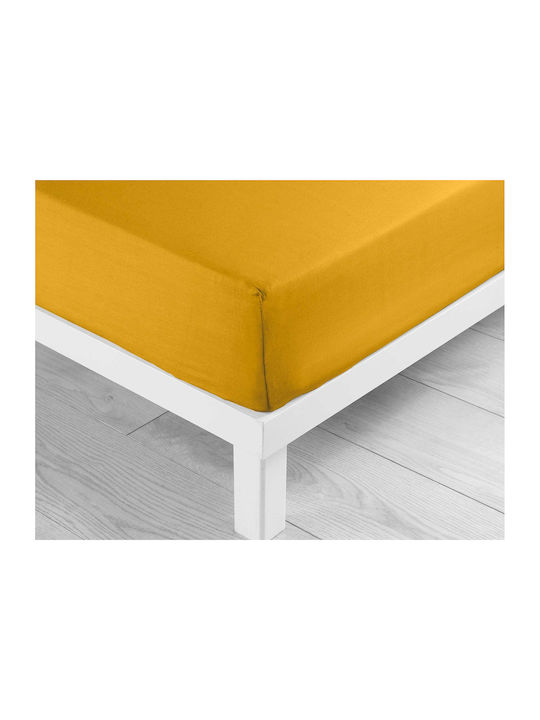 Douceur d'Intérieur Lina Σεντόνι Μονό με Λάστιχο 90x190εκ. Curry