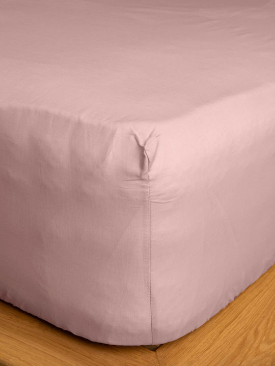 Sunshine Чаршаф King Size с Ластик 180x200+30см. Cotton Feelings 151 101 Прах