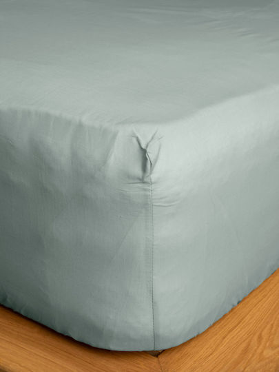 Sunshine Cotton Feelings 151 Σεντόνι Μονό με Λάστιχο 100x200+30εκ. 105 Aqua