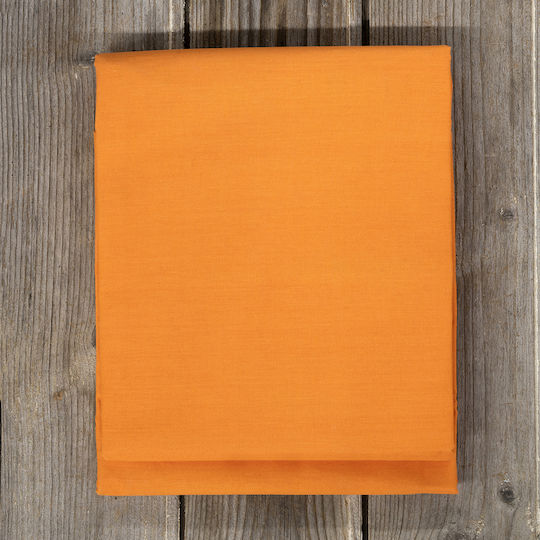 Nima Bettlaken Super-Doppel mit Gummiband 160x200+32cm. Unicolors Deep Orange