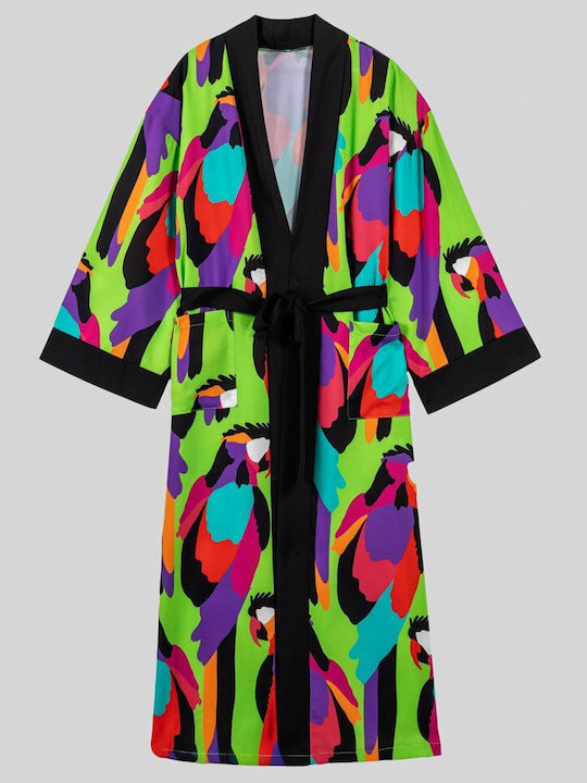 Long Women's Kimono Green