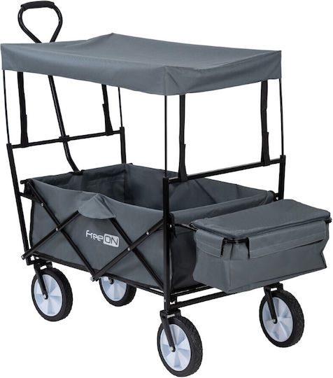 FreeOn Collapsible Transport Trolley for Load Weight up to 100kg in Gray Color