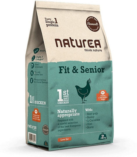 Naturea Elements Fit & Senior 12кг Суха Храна Диетичен за Възрастни Кучета с Пилешко