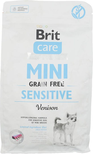 Brit Care Grain-free Sensitive 2kg Dry Food for Dogs Grain-Free & Gluten-Free with Meat, Deer, Chicken, Apple and Salmon