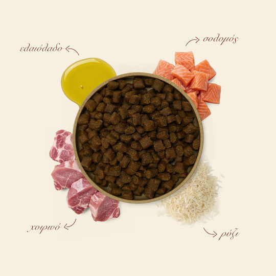 Ethelia Coat & Skin For Adult & Puppies 1.5kg Dry Food For Adult Dogs With Pork And Salmon