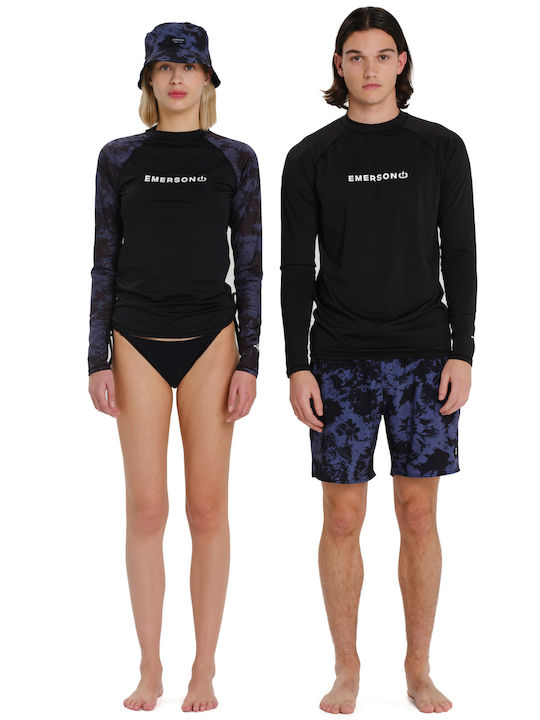 Emerson UPF 50+ Unisex Μακρυμάνικη Αντηλιακή Μπλούζα Μαύρη