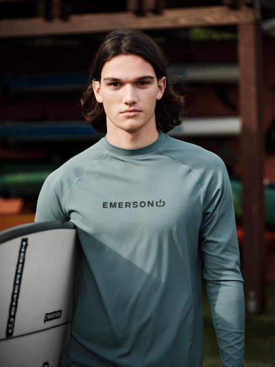 Emerson UPF 50+ Unisex Μακρυμάνικη Αντηλιακή Μπλούζα Πράσινη