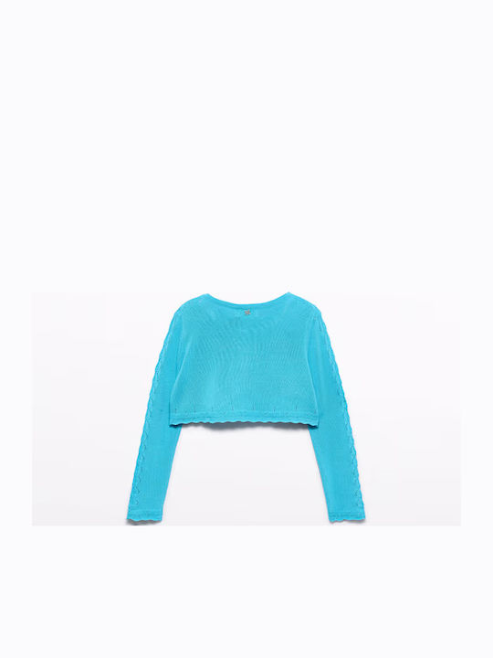 Kinderbolero Gestrickt Türkis