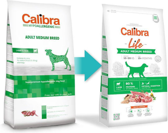 Calibra 12kg Dry Food Grain-Free for Adult Medium Breed Dogs with Lamb