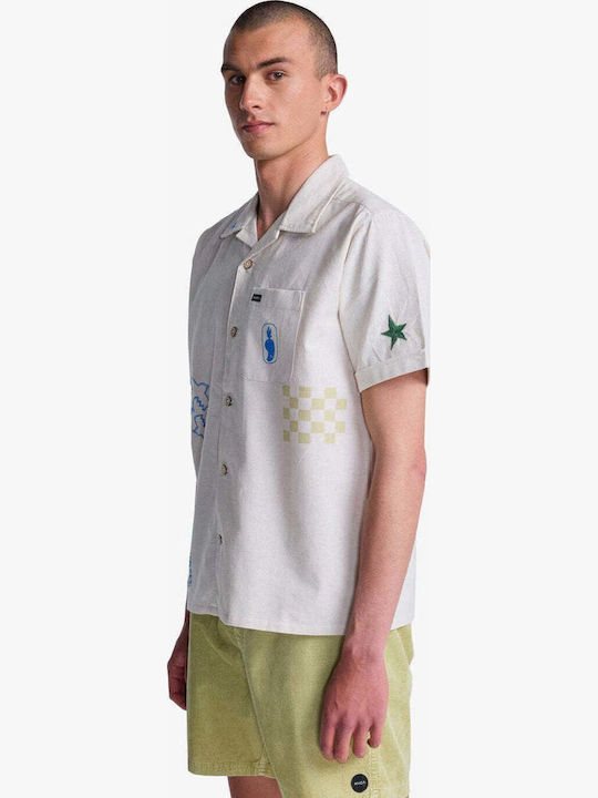 Short Sleeve Linen Shirt Moonbeam