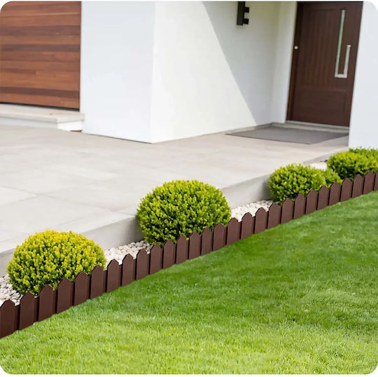 Smartic Gardă Vie De Grădină Metalică Maro 58x18cm 8 Bucăți
