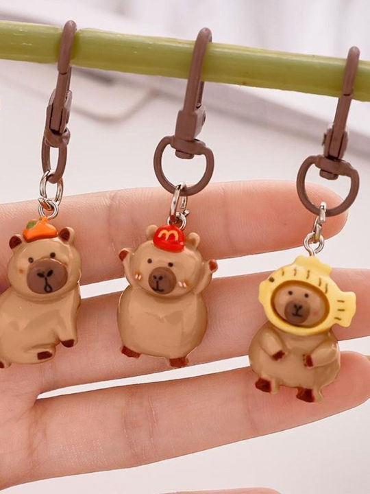 Set Mini Figurine Breloc Capybara Decorațiuni Chei 4 Bucăți