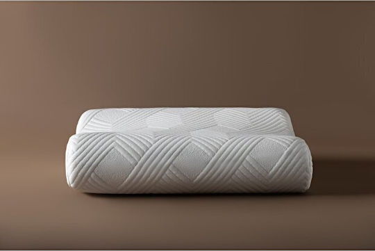 SteweHome Orthopedic Bed Pillow Made of Cotton Visco Antibacterial Comfortable Elegant Beige 40x60cm