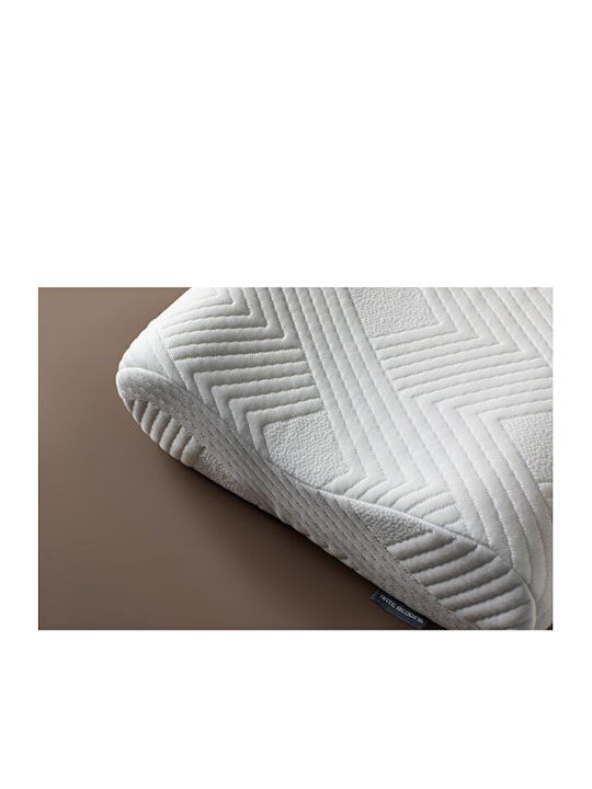 SteweHome Orthopedic Bed Pillow Made of Cotton Visco Antibacterial Comfortable Elegant Beige 40x60cm