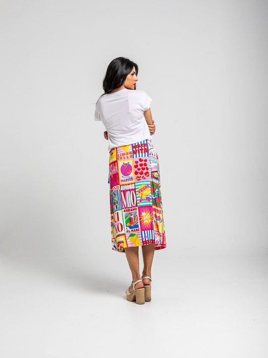 Midi Envelope Skirt Multicolour