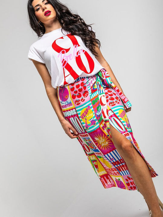 Midi Envelope Skirt Multicolour