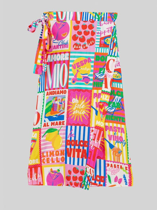 Midi Envelope Skirt Multicolour