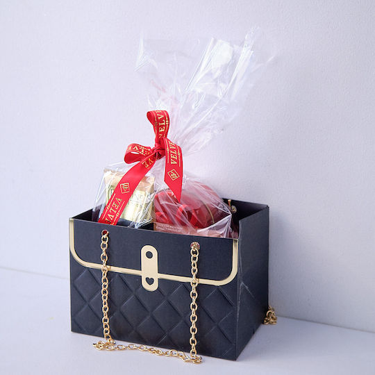 Tenderness Gift Set Butterfly Martisor Brooch Eveline Arganandvanilla Hand Cream Ritter Sport Cacao Mousse Chocolate Metal Box Soap Roses Teddy Bear Plus In Elegant Handbag-style Bag Red