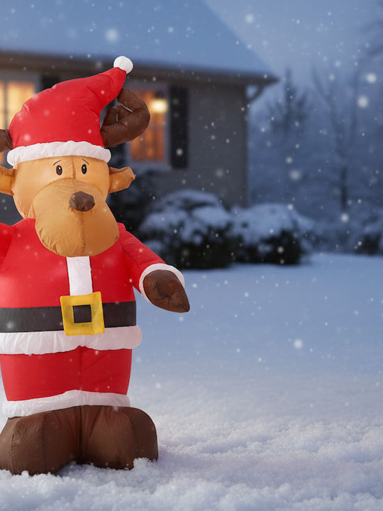 Inflatable Outdoor Reindeer Led Lighting 135 Cm Built-in Compressor White Lighting