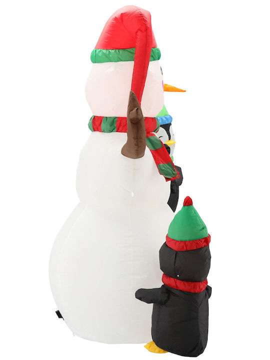 Inflatable Outdoor Snowman Penguins Led Lighting 190 Cm Integrated Compressor White