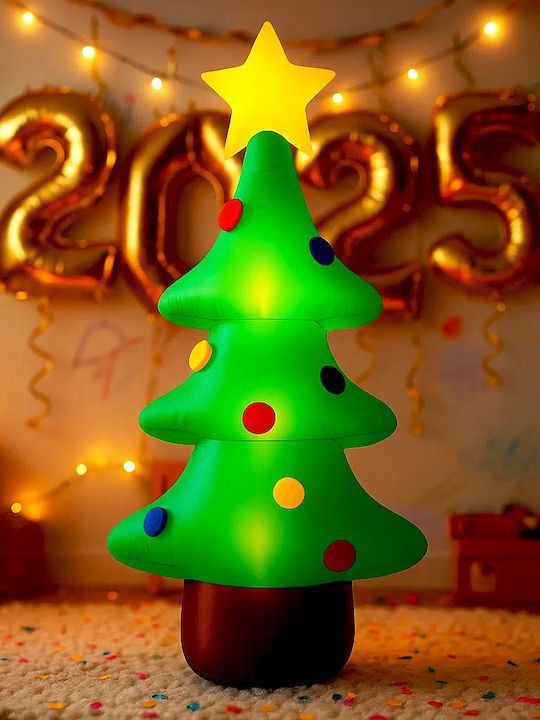 Outdoor Inflatable Christmas Tree Decoration Led Lighting Built-in Compressor 125 Cm Green