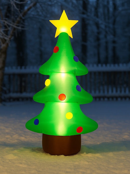 Outdoor Inflatable Christmas Tree Decoration Led Lighting Built-in Compressor 125 Cm Green