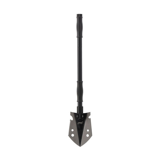Lopată Multifuncțională Pliabilă 9-in-1 Camping Grădină Oțel 70 Cm Neagră