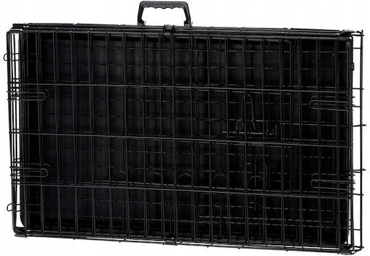 Cușcă De Sârmă Pentru Câini Mari Neagră 91x57x63cm