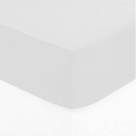 Atmosphera Cearșaf Dublu cu Elastic 140x190cm. Alb