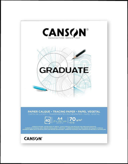 Μπλοκ Canson Graduate Calquetracing Paper Α4 70gr 40φ