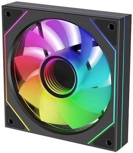 Xilence XF078 Reverse Blade Case Fan 120mm (1800rpm / 52cfm) with ARGB Lighting and 3-Pin / 4-Pin PWM Connection