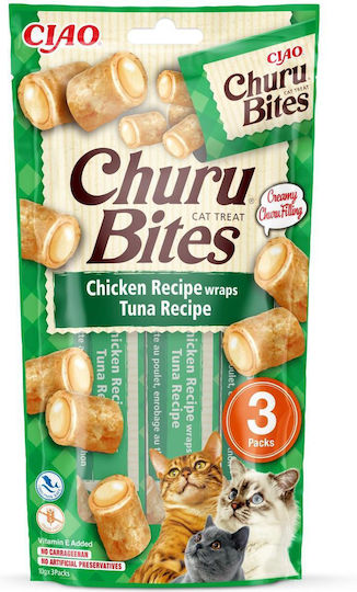 Churu Cat Treats With Chicken Ton For Adult Cats 3pcs 30gr