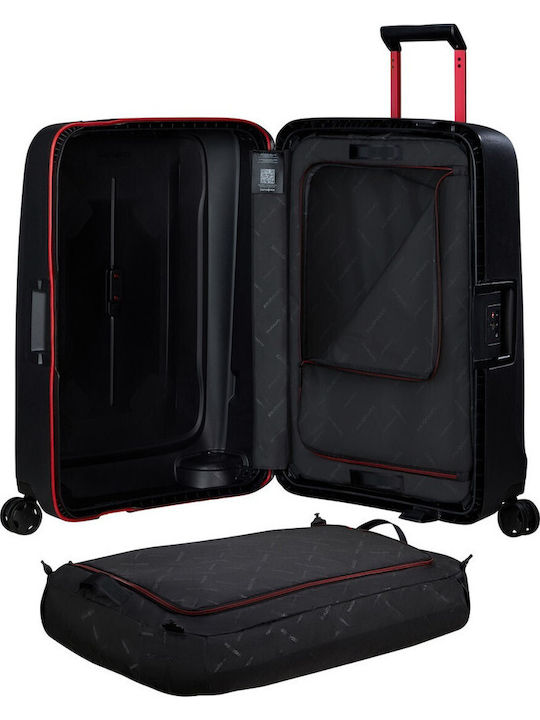 Samsonite Essens Spinner Mittlerer Hartschalenkoffer Charcoal/Rot mit 4 Rädern Höhe 69cm