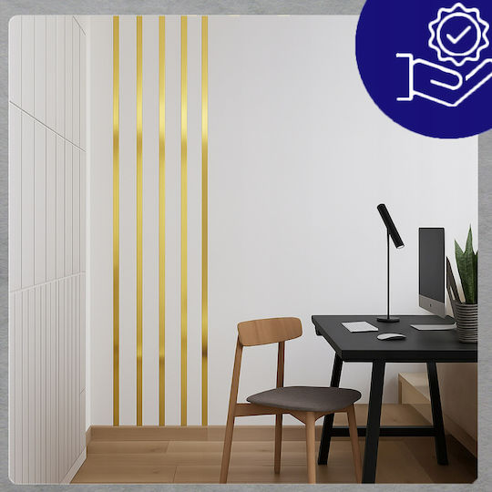 Self-adhesive Decorative Tape Interior Zola Length 10 M Width 2 Cm Flexible Pvc Gold