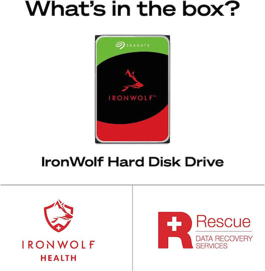 Seagate IronWolf 12TB HDD Hard Drive 3.5" SATA III 7200rpm with 256MB Cache for NAS ST12000VNZ008