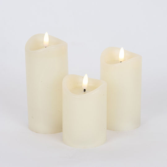 Eurolamp Christmas Candle White Battery 12.5x7cm