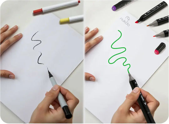 Smartic Markere de Desen 2mm Groși Subțiri Profesionali Set 168 Culori