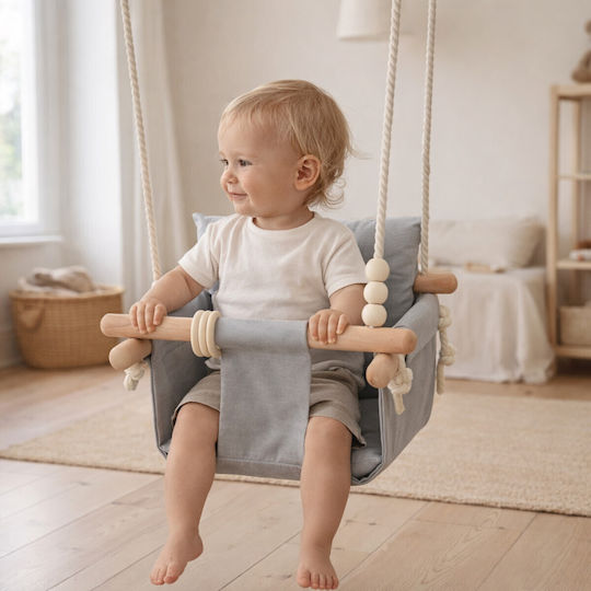 Hanging Wooden Swing Beige