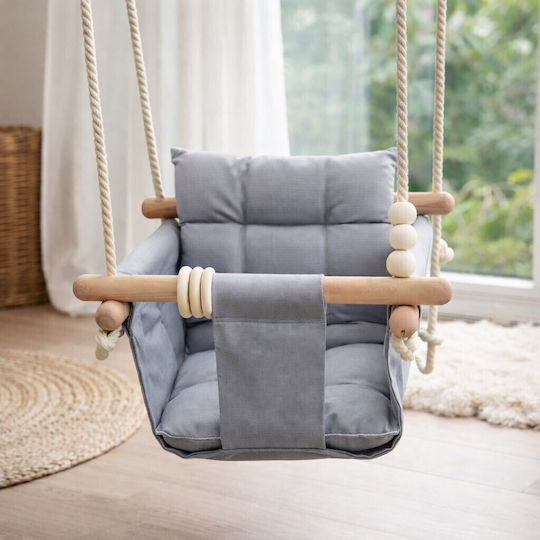 Hanging Wooden Swing Beige