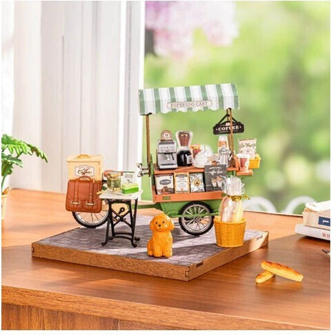 Robotime Dg182 Rolife Aromatic Coffee Cart