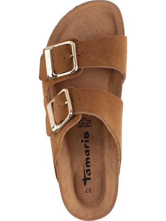 Damen Flache Sandalen Braun