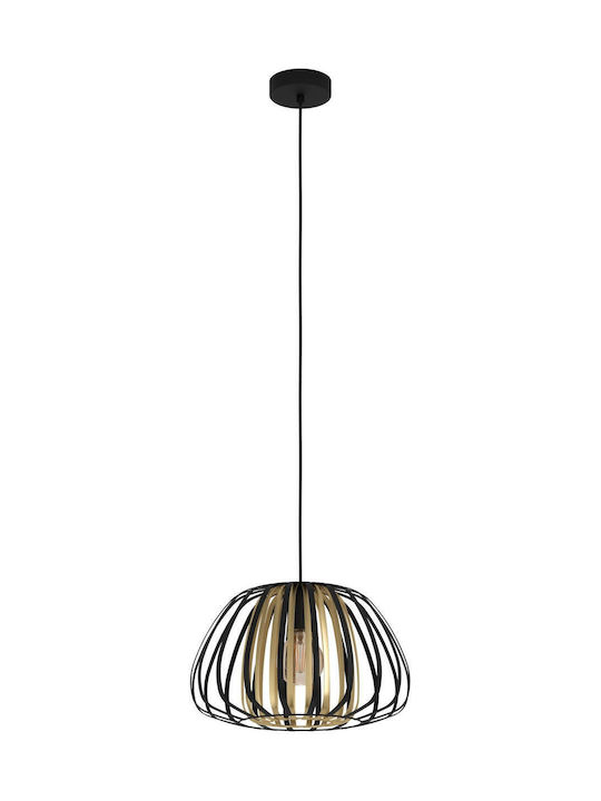 Eglo Encinitos Pendant Light Black Grid with Socket E27 37.5x110cm