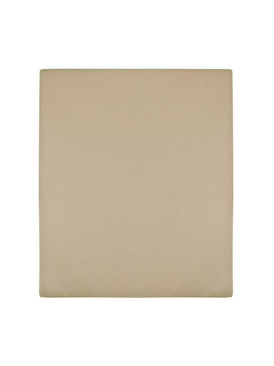 vidaXL Sheet Double with Elastic 140x200cm. Taupe