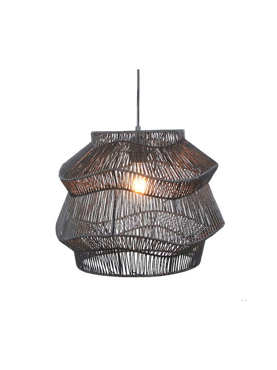 InTheBox Lustră Negru cu frânghie pentru Dulie E27 29.5x35.5cm.