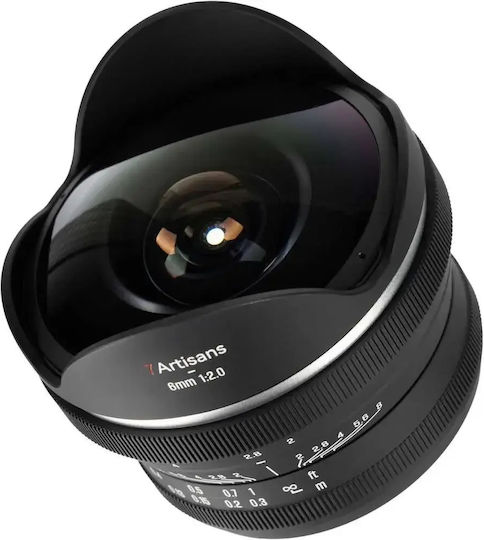 7artisans Crop Camera Lens 6mm f/2 Fisheye for Sony E Mount Black