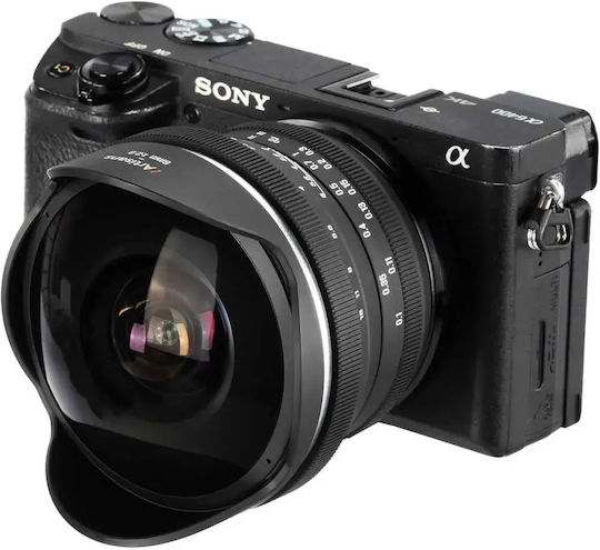 7artisans Crop Camera Lens 6mm f/2 Fisheye for Sony E Mount Black